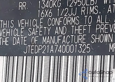 2004 Toyota Highlander V6 z USA, uszkodzony, nr VIN JTEDP21A740001325